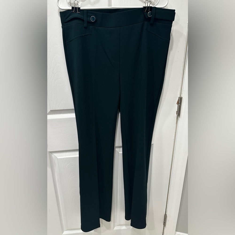 Women's Emerald green Straight-Leg Ponte Pants